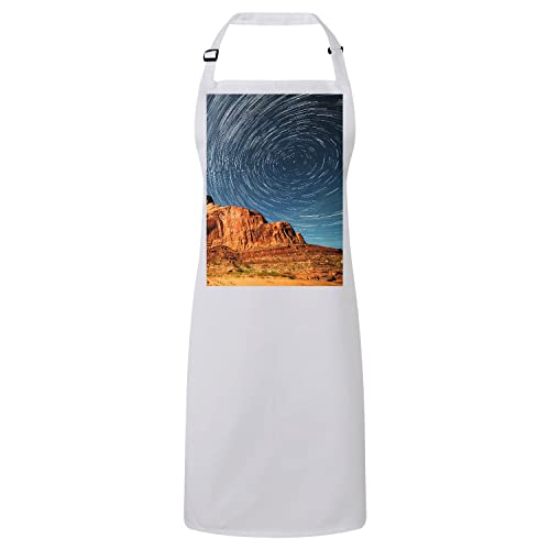 Tablier de cuisine anti-tache blanc Grand Canyon étoilé pour cuisiner