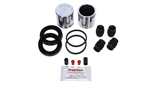 Bigg Red - Front Brake Caliper Repair Seal Kit & Pistons - Compatible with 500,500C 1.2, Seicento, Ka 1.2 1998-2016