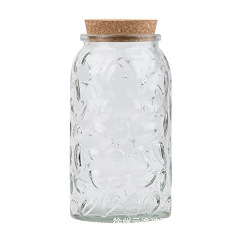 nihngvjm canisters Glass Jar Cork Storage Jar Snack Tea Sealed Storage Jar Transparent Storage Bottle Glass Container Decor (Color : 17) - Image 6