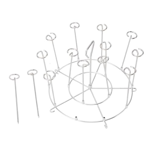 SIXRUN Porta Spiedino per Spiedini, Griglia Salvaspazio in Acciaio Inossidabile 304, Strumento Versatile per Barbecue per Chef Domestici (8QT)