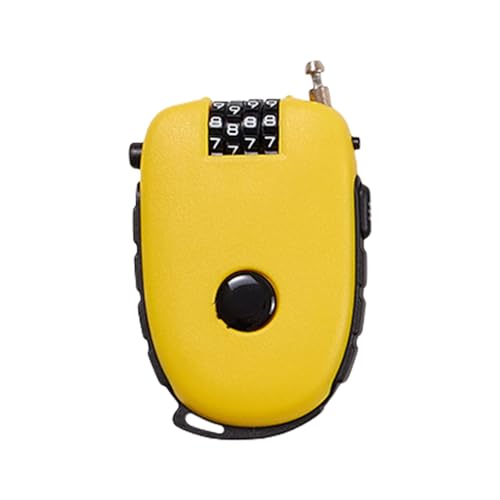 Antitheft 4 Figure Passwords Retractable Steel Cable Regulable Cable for Outdoor Lover Weather Motorcycle