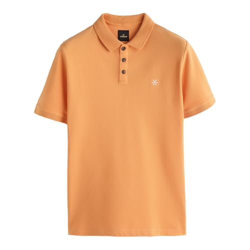 Image of WROGN Men's Pure Cotton Pique Stretch T-Shirt | Slim Fit