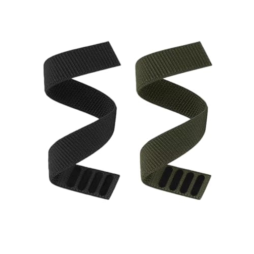 Alimingyan Hook and Loop Quick Dry Watch Band for Fenix 7X / Fenix 6X / Fenix 5X, 26mm Woven Nylon Ultralight Sport Wristband Strap for Garmin Fenix 6X Pro/Sapphire,Fenix 5X Plus,Enduro (Black/Green)