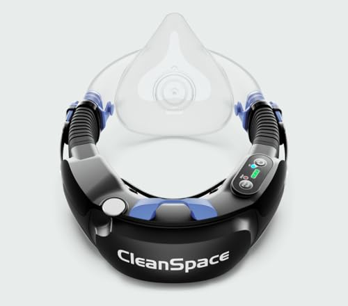 CleanSpace WORK Kit with Medium mask - Lightweight Ready-To-Use Reusable Powered Respirator Kit. For use where respiratory protection against airborne particulates (dust mists fumes) is required