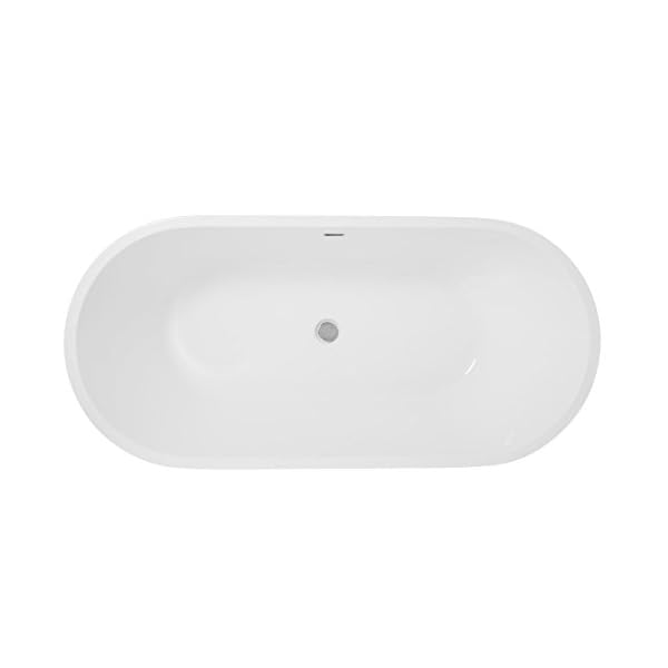 Designer White Free Standing Bath 1700 x 800 mm Modern Bathroom Bathtub - Image 7