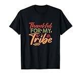 Cute Thankful For My Tribe Thanksgiving Halloween Costume T-Shirt
