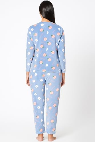 Image of CAMEY Womens Winter Full Sleeve Top and Pajama Pants Regular Fit Night Suit Round Neck Top and Pyjama Set Ladies Night Dress