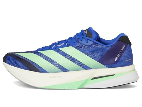 Adidas Men's Adizero Boston 13 Running Shoes Sneaker, Lucid Blue/Lime Burst/Black, 13.54