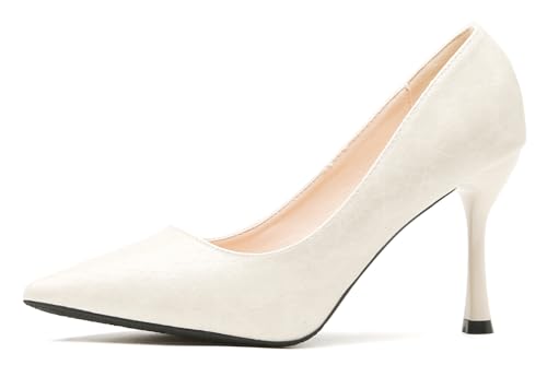 YooPrettyz Women's Pointed Toe Work Office Shoes Evening Party Dress Pumps Business Shoes Stiletto High Heels