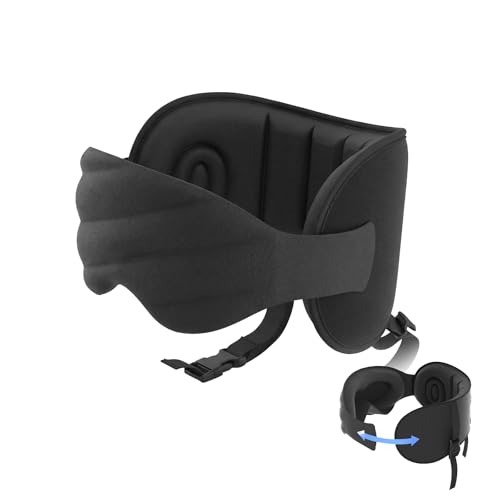 Almohada ajustable con máscara para dormir negra miniatura 1