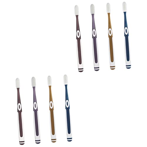 Healeved 2 Set 4 Pezzi Spazzolino Spazzolini Da Denti Spazzolino Da Denti Per La Carbone Con Setole in Silicone Trucco Gel Di Silice Viaggiare Morbido