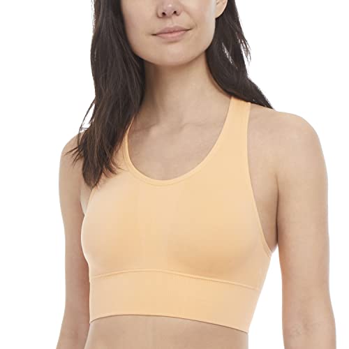 Jockey Women's 2 Pack Seamless Long Line Sports Bra, Black/Coral, Small - image 2