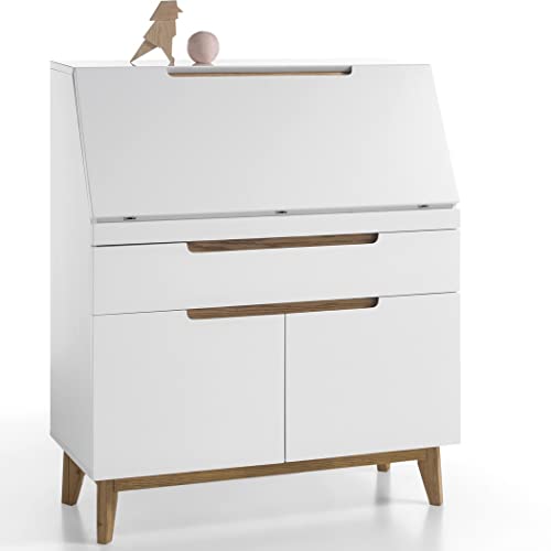 expendio Sekretär Celio 10 weiß Eiche