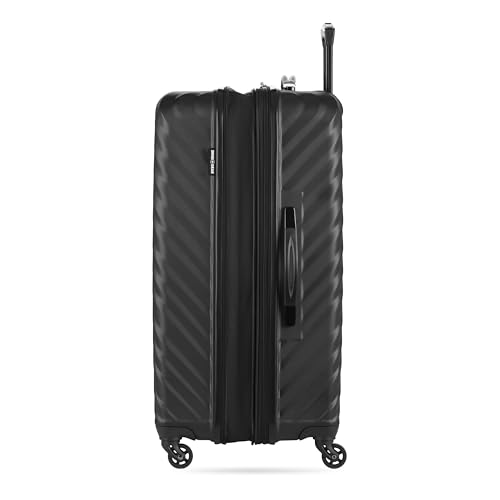 SwissGear Lightweight Expandable Spinner, Black Wave, 3-Piece Set3