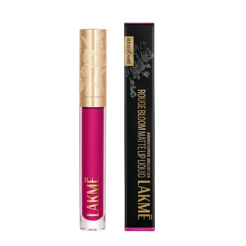 Image of Lakme Rouge Bloom Matte Lip Liquid Fierce Fuchsia 502-3.5ml