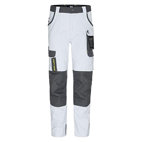 Pantalon de travail multipoches blanc Cary vêtement chantier robuste