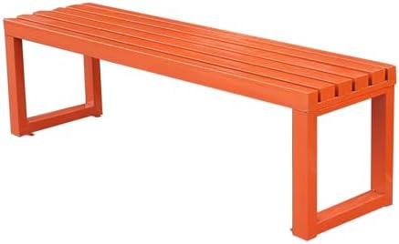 Backless Wrought Iron Outdoor Bench - Durable Metal Garden Seating with Fixing Holes for Yard, Porch, Balcony & Park - Stylish and Weather-Resistant