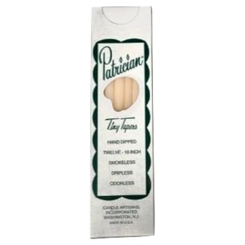 D'light Online Patrician 10 Inch Hand Dipped Skinny Taper Candles (Set of 12, Ivory) Cover