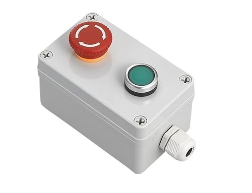 Boîtier de commande de moteur avec interrupteur d'arrêt d'urgence et boutons - 2