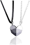Two Souls One Heart Pendant Necklace Couple, Wishing Stone Couple Necklace Practical and clever