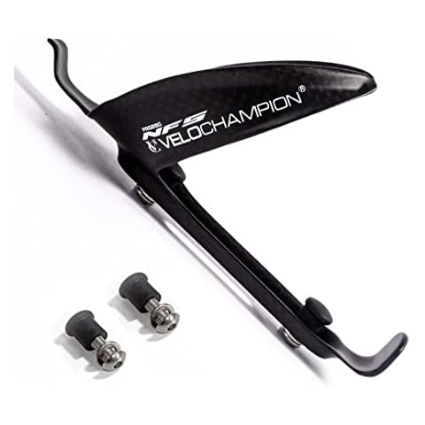 VeloChampion Carbon Water Bottle Cage 3K Matt Black inc Bolts - Lightweight Premium Bidon Cage Cover