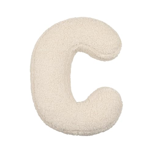 Chpbolly Letter Pillow English Letter Plush Pillows Cozy Lambswool Initial Throw Pillows Alphabets Letter Decorative Cushion Comforting Huggable Stuffed Cushion for Bedroom Sofa15.7 * 13.8 * 3.9 in