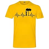 Herzschlag Automechaniker T-Shirt | Schrauber | Tuning | KFZ | Mechanics | Car Gelb M
