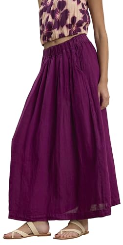 VELVET BY GRAHAM & SPENCER Women's Linda Woven Linen Skirt, Grapes2