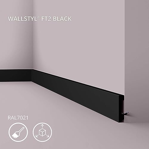 Plinthe FT2 BLACK WALLSTYL pour sublimer le design d'un salon moderne - 6