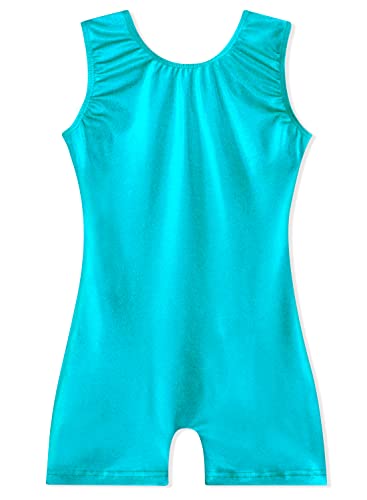 Image of EQSJIU Gymnastics Leotards for Girls Kids Rainbow Mosaic Mermaid Butterfly Stars Leopard Galaxy Tie Dye Cosmos Leopard