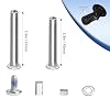 4PCS Luggage Wheels Replacement, OD 2 inch/51mm TPU Rubber Smooth Silent Double-Row Spinner Wheels for Suitcase, Trolley Bag, Drawbar, Travel Box Caster Repair, Black