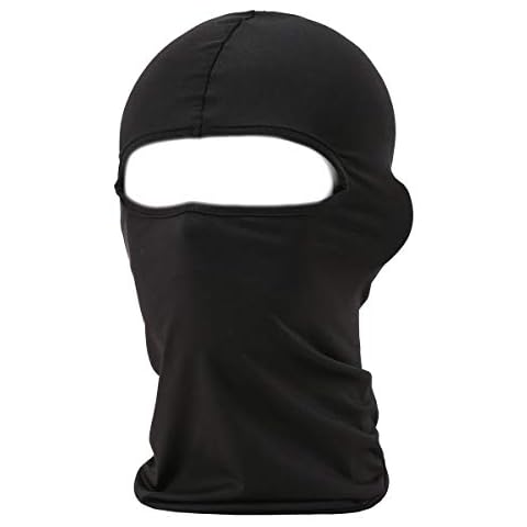 KFRS Balaclava Face Mask Light Weight Lycra Spandex Motorcycle Riding Ski Helmet Mask This Bandana is UV Resistant Wind Resistant Breathablestant Breathable Black Cover