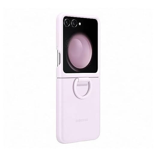 Samsung Capa de silicone oficial Galaxy com anel para Z Flip5, lavanda