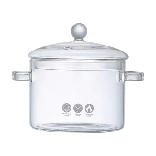 Glass Pots For Cooking on Stove, Clear Glass Borosilicate Pans Simmer with Pot Saucepan For Stove, Cooking Potpourri Co