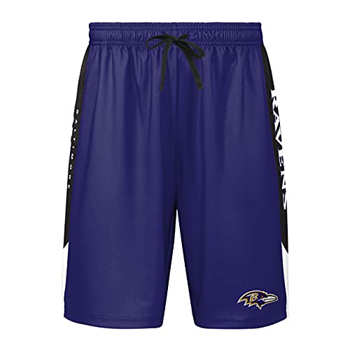 Image of FOCO NFL Mens NFL Team Logo Side Stripe Training Shorts