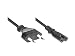 Produktbild Euro-Netzkabel, Netzstecker an Euro 8 Buchse, schwarz, 10m, Good Connections®