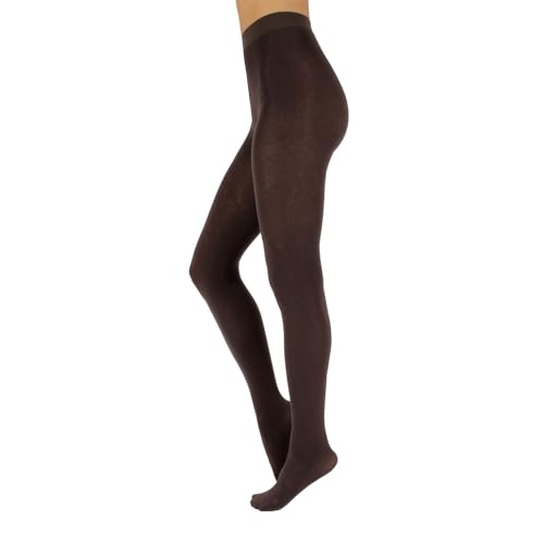 Image of CALZITALY Cashmere Wool Tights - 150 DEN Opaque Fleece Lined Warm - Multi Color Pantyhose for Women, S - 4XL