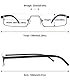MAGIMODAC Blaulichfilter Lesebrille mit Ultraleichtem TR90 Rahmen Damen Herren Computer Lesehilfe Halbbrille Halbrand Halbrahmen Sehhilfe mit Brillenetui (Schwarz, 1.00)