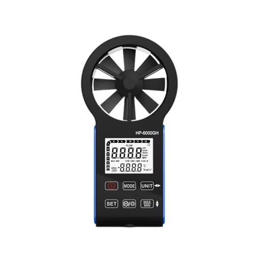 6000GH ハンドヘルド HVAC 風速計、CFM 風速計エアフローゲージ測定装置、防水タッチボタン付き