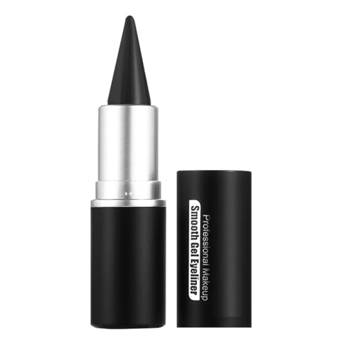 Delineadora De Ojos En Gel Resistente Al Agua: 3 G De Color Negro Intenso, De Larga Duración Las 24 Horas, Delineador De Ojos A Prueba De Manchas | Agarre Infalible, Delineador De Tatuaje Con Fi