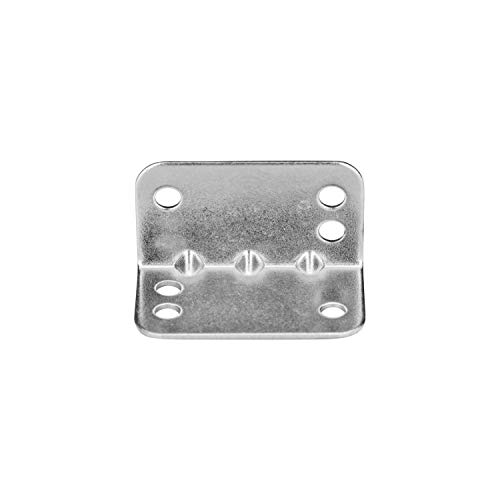 Rok Hardware Heavy Duty Metal Bracket Right Angle Brace, 20 Gauge, Zinc Finish, 25 Pack