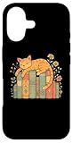 Floral Orange Cat Sleeping On Books Case for iPhone 17