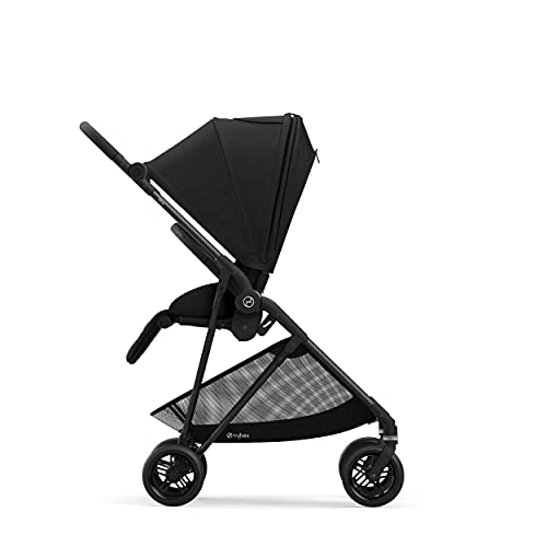 Cybex Melio 2.0 Carbon Stroller, Ultra-Lightweight Stroller, Compact Full-Size Stroller, Reversible Seat, One Hand Fold, Travel System Ready, Infant Stroller For 6 Months+ -Deep Black #TOP5