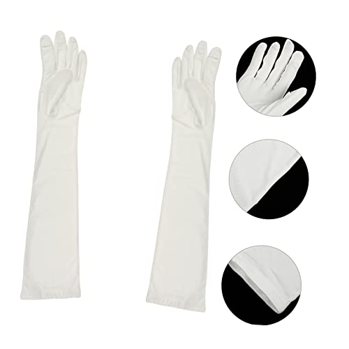 INOOMP 1 Par Mangas De Seda De Gelo Mangas De Proteção Solar Para Mulheres Porta-Mangas Para Mulhere