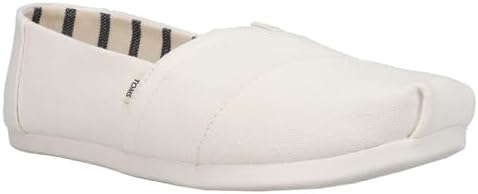 TOMS Womens Alpargata Canvas Slip On Flats Casual - White - Size 10 B | Image 1