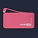 Tzumi PocketJuice Endurance AC - Battery Pack Portable Charger - 4,000 mAh High-Speed USB Port with Built in MicroUSB Cable - Compatible with iPhone & Android (Pink)