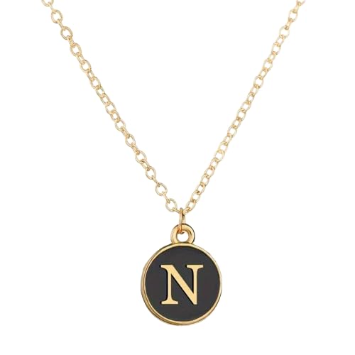 El Regalo Name Initials Personalized Letter Unisex Pendant Necklace- Enameled Name Letter Small Pendant with Stainless Steel Chain (N Letter) (B0CV7Z1LKX) Amazon Price History, Amazon Price Tracker