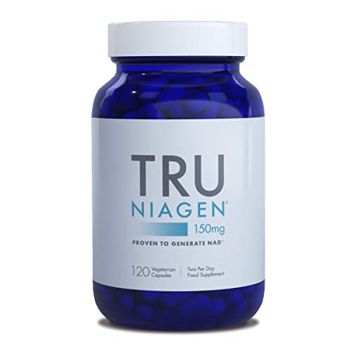 TRU NIAGEN Nicotinamida Riboside Cloruro - Potenciador NAD patentado para reducir el cansancio y la fatiga, 150 mg por cápsula vegetariana - 120 unidades (2 meses)
