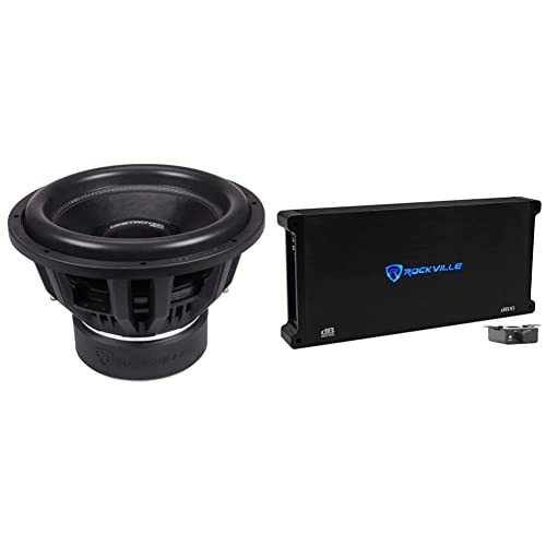 Rockville Destroyer 15D1 15" Competition Car Audio Subwoofer W/Usa Voice Coils! & Db16 8000 Watt Peak/2000W Rms Mono 2 Ohm Amplifier Car Audio Amp #TOP13