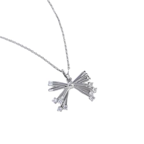 Bijoux pour femmes avec collier pendentif à nœud en zircon de haute qualité
